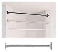Asta angolare regolabile per tenda da doccia, 75-115 cm, colore argento, per finestra scorrevole, perfetta per il supporto del bagno e della finestra.