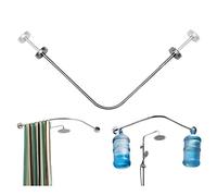 Asta angolare Regolabile per Tenda da Doccia, Asta per Tenda da Doccia a 90 Gradi, aste per Doccia estensibili, Curva, Senza Foratura per Bagno, Vasca da Bagno, Negozio di Abbigliamento, Spa