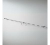 Asta appendi mestoli KITCROMO90 4 ganci 90 cm cromo, barra cucina porta utensili
