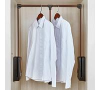 Asta appendiabiti a scomparsa, Adjustable Wardrobe Clothes Hanger Rail Organizer for Soft Return Space Saving,