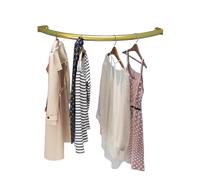 Asta appendiabiti angolare a forma di C, barra curva per guardaroba, ideale per bagni boutique e stendibiancheria commerciali (nero, 40 x 40 cm)