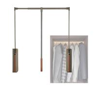 Asta Appendiabiti Con Sollevamento Verso Il Basso,ammortizzatore,guardaroba Montata Lateralmente,fermo A 90° For Parte Degli Armadi, Portata 15 Kg/33 Libbre(Color 1,564-664mm)