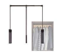 Asta Appendiabiti Con Sollevamento Verso Il Basso,ammortizzatore,guardaroba Montata Lateralmente,fermo A 90° For Parte Degli Armadi, Portata 15 Kg/33 Libbre(Color 2,864-1064mm)
