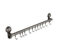 Asta appendiabiti da cucina regolabile, senza foratura, gancio per utensili, resistente ai graffi, per cucina, bagno, armadio, balcone, ideale per chiavi e altro