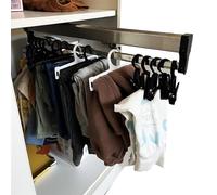 Asta appendiabiti estraibile 30-80 cm, asta appendiabiti estensibile in acciaio for pantaloni e indumenti, asta appendiabiti regolabile salvaspazio, organizer for guardaroba in metallo, portata 25 kg.