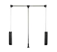 Asta Appendiabiti Estraibile,ammortizzatore, Asta Appendiabiti Retrattile Con Arresto A 90°, Tre Ammortizzatori For La Maggior Parte Degli Armadi.(890-1210mm)