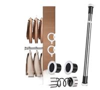 Asta appendiabiti for guardaroba, asta appendiabiti staccabile, pali di prolunga in acciaio inox, barre portaoggetti a molla, senza foratura, barra appendiabiti telescopica for libreria(70 110cm(27.6