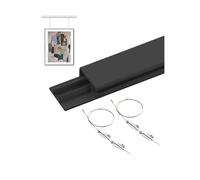 Asta appendiabiti nascosta per gallerie d'arte, sistema di facile installazione con kit di ferramenta, perfetto per pareti in gesso e opere d'arte