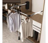 Asta appendiabiti rimovibile salvaspazio regolabile per una gestione efficiente del guardaroba, perfetta per piccoli spazi e per riporre oggetti