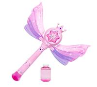 Asta automatica per bolle - Design a forma di ala - Luminoso musicale, soffiatore di schiuma a batteria, per bambini, adolescenti, adulti, estate, giardino, piscina,