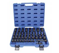 ASTA Avvitatore a percussione 40 pezzi, chiavi a bussola, set di dadi da 1/2", 9-30 mm, dadi corti e lunghi, acciaio al cromo molibdeno, con valigetta in plastica