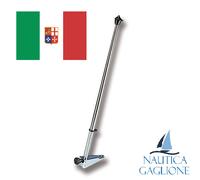 ASTA BANDIERA IN ACCIAO INOX + BANDIERA ITALIANA 20X30 - NAUTICA BARCA