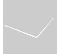 Gedy Bianco, Telaio Tenda angolare, Misure: 80X80 CM, Lunghezze Tubi Sono rifilabili, Adatto a Tende Larghe dai 180cm ai 240cm, Asta Doccia in Acciaio, Design R&S, 2 Anni di Garanzia, 80x80