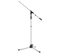 Asta Cromata Supporto Stand Microfono con Braccio Treppiede Palco Sala Prove