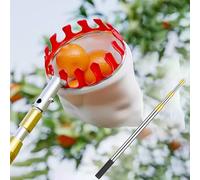 asta da raccolta, Raccoglitore di alberi da frutta con cestello, raccoglitore telescopico in acciaio inossidabile, fichi for albicocche, pere, arance, multiplo(5m)