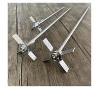 Asta di agitazione sopraelevata, Lama di agitazione con asta 304 SS Agitatore a quattro lame 60/70 mm x 8 200-400 Confezione da 4(60x8x400mm)