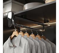 Asta di armadio per armadio per altezza per altezza per altezza per calcolo per percorsi per accompagnamento per la poppa dell'armadio Asta di sospensione per asciugamano di binari per ganci per