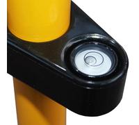 Asta di centraggio rotonda in metallo, livella a bolla, livella di spirito, asta di centraggio, asta di misurazione, accessori per mappatura del livello del carbonio (plastica, 25 mm)