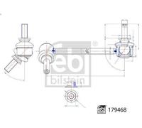 Asta di collegamento/accoppiamento, barra stabilizzatrice FEBI 179468