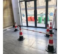 Asta di collegamento coni stradali Biella Con Cono Di Sicurezza, Palo Stradale In Plastica Per Uso A Lungo Termine, Pesante Riflettente Rossa Bianca/blu Bianca/nera Gialla(C-3 pcs)