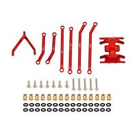 Asta di collegamento del kit di collegamento per legami di collegamento dello sterzo RC per assiale SCX24 1/24 Deadbolt Axi90081 B17 AXI00004 RC Auto UPGRA (Rosso)