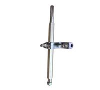 Asta di collegamento per doppio pedale albero di trasmissione per grancassa, parte di ricambio con struttura in metallo resistente all'usura, 15,5 cm, con clip argentata