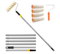 Asta di estensione per rullo di vernice, asta per imbianchini, con manico telescopico rimovibile, asta estensibile per pittura a soffitto, mobili da cucina, artigianato, metallo, piccola