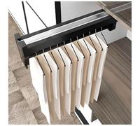Asta di gancio dell'indomare espandibile, rack di abbigliamento estraibile per cappotti e pantaloni, design salvaspazio, capacità di carico di 30kg, profondità 46.5cm, perfetto per l'organizzazione de