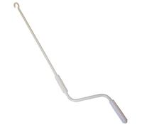 Asta di Manovra per Tende da Sole Universale in Ferro Zincato Verniciato a Polvere - Colore Bianco - Su misura - Resistente, Ergonomica, Made in Italy