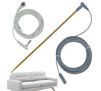 Asta Di Messa A Terra In Rame - Kit A Bordo Portatile Da 40 Piedi | Cavo Di Messa A Terra Femmina | Metria Del Tester Portatile | Cavo Di Tera Femmina Per Recinzioni Elettriche, Tappeti Di Tera, Tap
