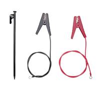 Asta di messa a terra per filo per recinto elettrico con morsetto Design ovale durevole per una facile installazione Connessione per protezione del bestiame in giardino in