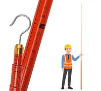 asta di misurazione isolata, asta di livellamento telescopica isolata 35kv-500kv 6-18m multicolori for la sottostazione forestale(Orange,59ft/18m)