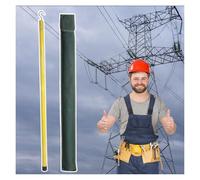 asta di misurazione isolata, Asta telescopica for misurare l'altezza 6-18 m non conduttiva rosso giallo(Yellow,10m/32.8ft)