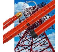 Asta di misurazione isolata, Epoxy Resin Insulated Telescopic Measuring Rod Multicolor 6-18m Forestry Power Utility(Orange,15m/49.2ft)