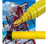 Asta di misurazione isolata, Epoxy Resin Insulated Telescopic Measuring Rod Multicolor 6-18m Forestry Power Utility(Yellow,12m/39.4ft)