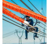 Asta di misurazione isolata, Insulated Measuring Pole Multicolor 6-18m With Carrying Bag For Electrical Utility(Orange,8m/26.2ft)