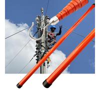 Asta di misurazione isolata, Insulated Telescopic Pole With Bag Multicolor Multiple Sizes For Electrical Survey Work(Orange,6m/19.7ft)