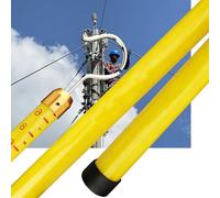 Asta di misurazione isolata, Insulated Telescopic Pole With Bag Multicolor Multiple Sizes For Electrical Survey Work(Yellow,15m/49.2ft)