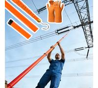 Asta di misurazione isolata, Insulated Telescopic Power Line Clearance Measuring Pole 6m-18m Multicolor(Orange,26.2'(8m))