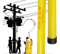 Asta di misurazione isolata, Insulated Telescopic Survey Pole Telecom High Voltage Work 6-18m With Carrying Bag(1 Pack,6M/19.7ft)