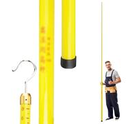Asta di misurazione isolata, Insulated Telescoping Measuring Rod Multicolor Sizes 6m-18m(Yellow,19.7ft/6m)