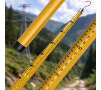 Asta Di Misurazione Isolata Leggera Asta Rilevamento Estensibile | Bastone Livello Ad Alta Tensione Lavori Su Linee Elettriche, Aste Rilevamento Conduttive(3 pack,8m/26.2ft)