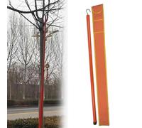 Asta di misurazione retrattile con isolamento in resina epossidica arancione, lunghezza 6, 8, 10, 12, 15, 18 m, for rilievi topografici(12m(39.4ft)-9 sections)