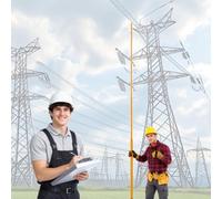 Asta Di Misurazione Su Asta, Rilevamento Territorio Asta Grado Leggero | Asta Professionale Per Ispezioni Di Linee Elettriche/lavori In Quota, Righello Per Torri(Yellow,19.7ft/6m)