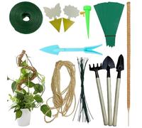 Asta di muschio per Monstera, kit di supporto per piante da 11 pezzi con asta in fibra di cocco pieghevole da 120 cm, supporti per piante rampicanti inclusi accessori per piante da formaggio, attrezzi
