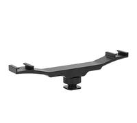 Asta di prolunga con staffa di montaggio a doppia slitta fredda per supporto per microfono con luce di riempimento flash fotocamera Compatibilità universale in alluminio