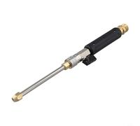 Asta di prolunga da 35 cm per apparecchiature di lavaggio auto ad alta pressione, ugello filettato in ottone M22-14, asta in acciaio inossidabile per uso giardino camper (dritto)