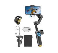 Asta di Prolunga e Treppiede con Apertura A un Tocco, Gimbal per Telefono con Telecomando Magnetico per Vlogging, Viaggi, Tracciamento di