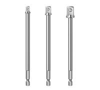 Asta di prolunga per presa con attacco quadrato, codolo 3 pezzi, 150 mm, 1/4 3/8 1/2 per utensili elettrici da gamba a porta quadrata