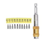 Asta di prolunga per punta magnetica 1 4 pollici codolo esagonale flessibile porta cacciavite kit set di accessori 10 pezzi con acciaio al cromo vanadio struttura durevole 35 N M